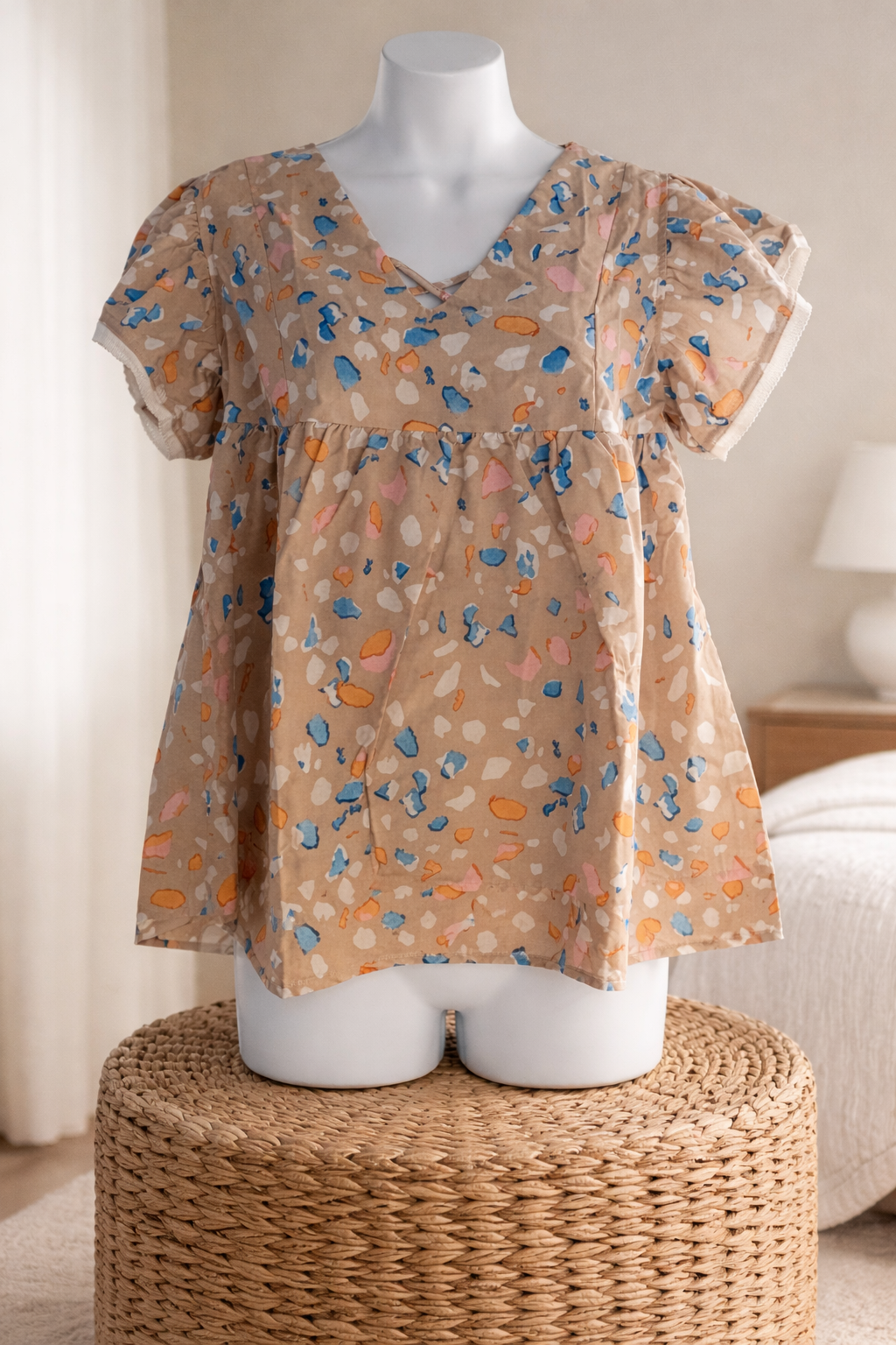 Confetti babydoll top 🎉